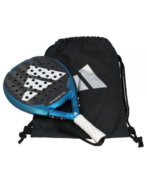 Adidas Metalbone CTRL 3.3 2024 padelracket met bijbehorende zwarte opbergtas