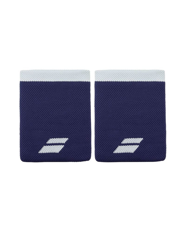 Babolat Logo Jumbo polsbanden navy wit set van 2 voor padel en tennis