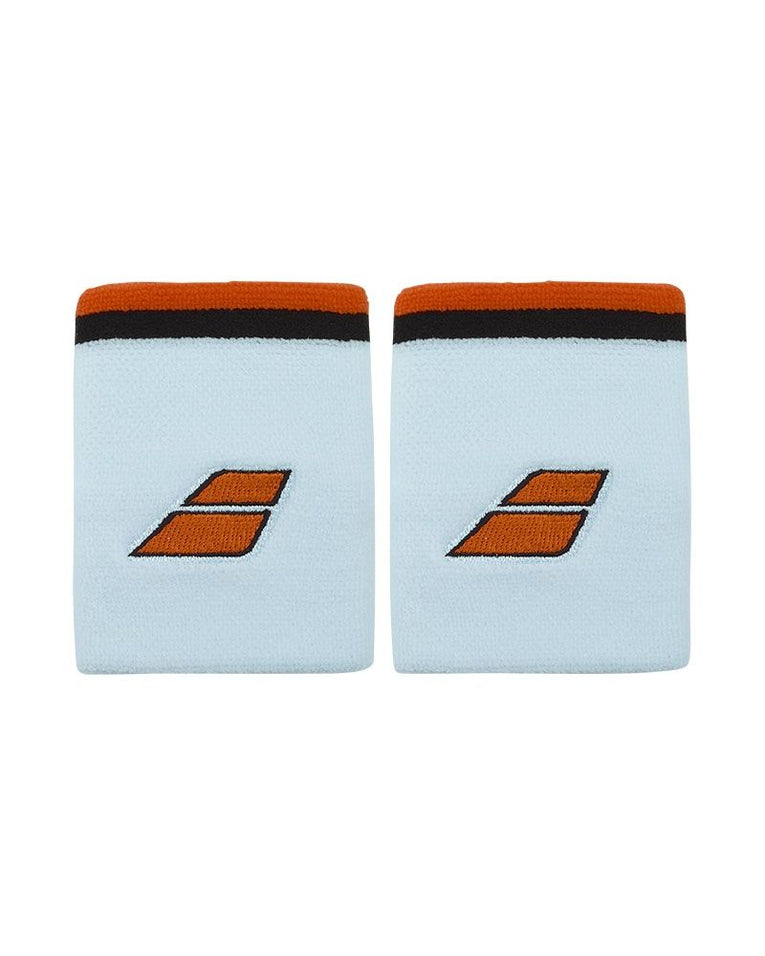 Babolat Terry Jumbo polsbanden wit oranje set van 2 voor padel en tennis