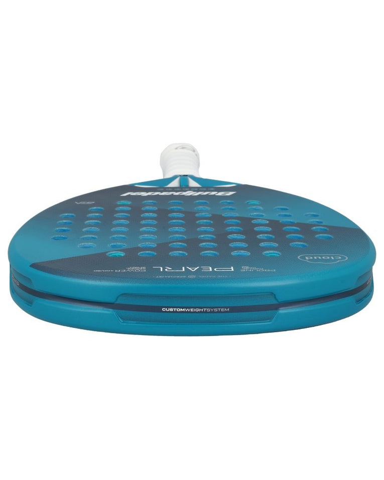 Bullpadel Pearl Cloud 2025 dames padelracket bovenaanzicht van het frame