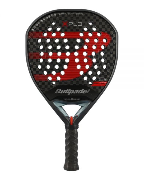 Bullpadel XPLO 2025 padelracket vooraanzicht met diamantvorm en hoog balanspunt