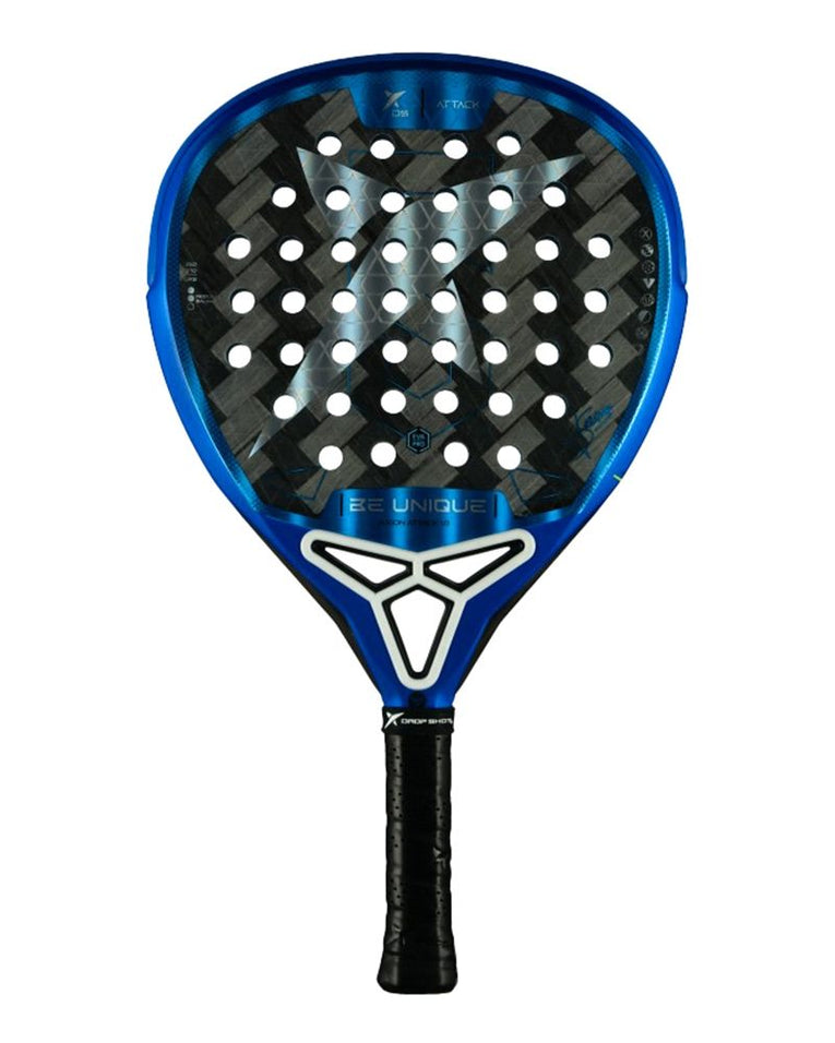 Drop Shot Axion Attack 1.0 2025 padelracket van Jon Sanz met druppelvorm en 24K Carbon