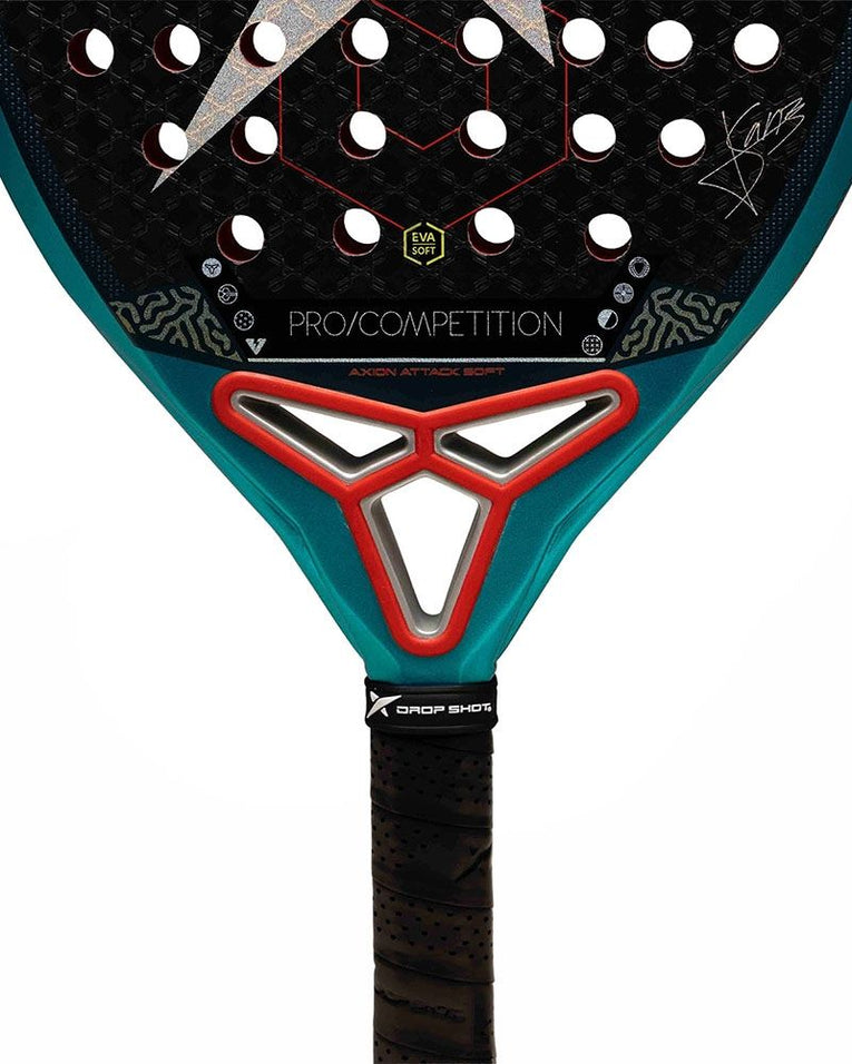 Detail van brug en handvat van de Drop Shot Axion Attack Soft 2026