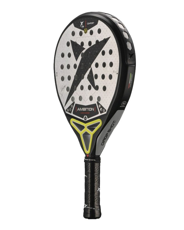 Drop Shot Axion Comfort 2025 padelracket schuin rechts met 3K Carbon constructie