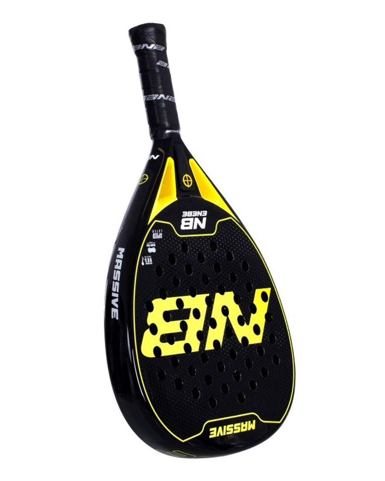 Enebe Massive Yellow padelracket schuin achteraanzicht