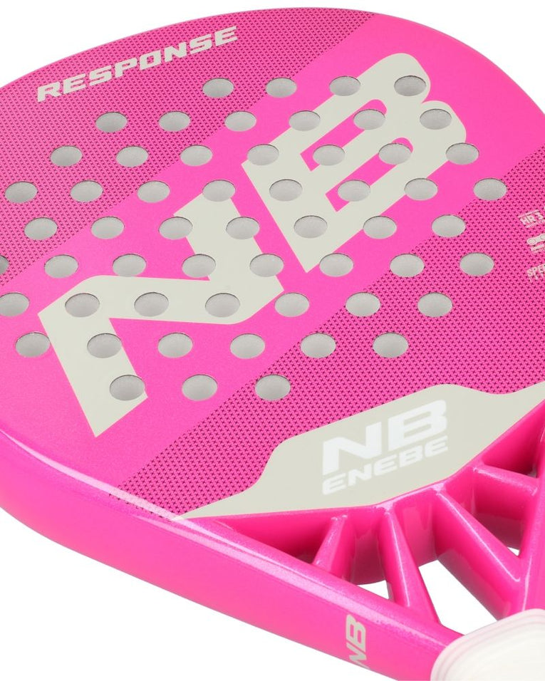 Enebe Response Pink detail slagvlak padelracket