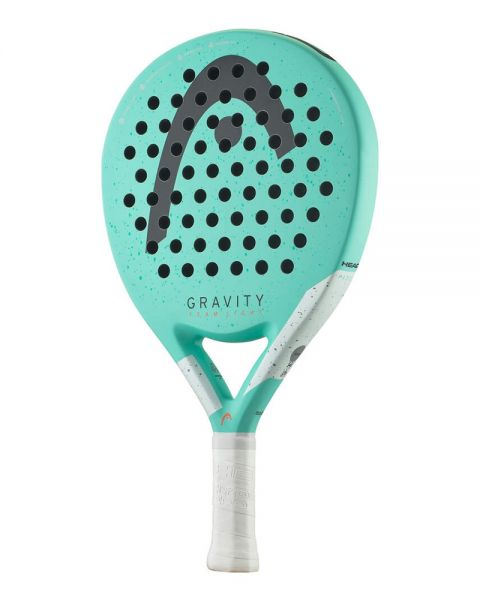 Head Gravity Team Light 2024 turquoise padelracket schuin achteraanzicht