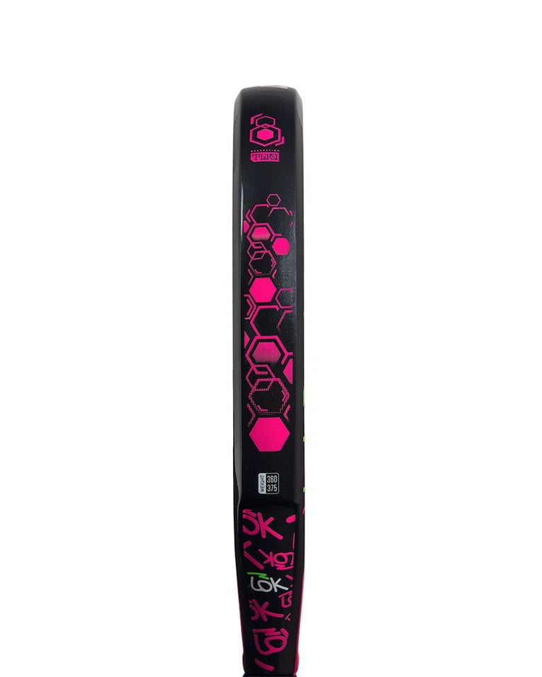 Lok Be Flow Pink Gen 2 zijkant links padelracket
