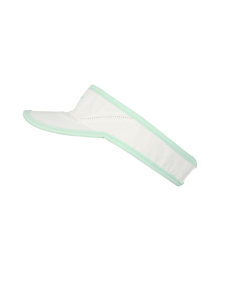 Mizuno DryLite Visor wit turquoise zijaanzicht unisex sportvisor