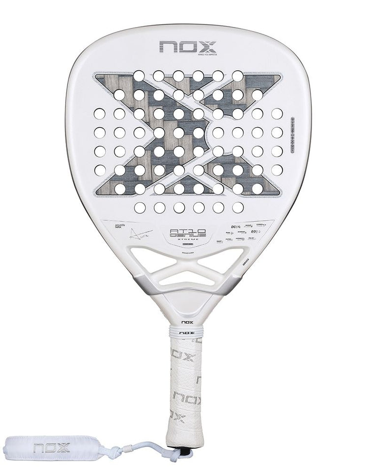 Nox AT10 Genius Attack 12K Alum XTREM 2026 White Edition front padelracket