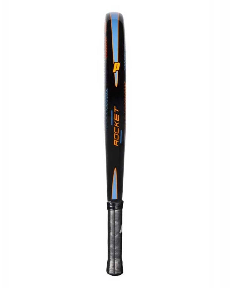 Zijprofiel van de Prince Rocket padelracket