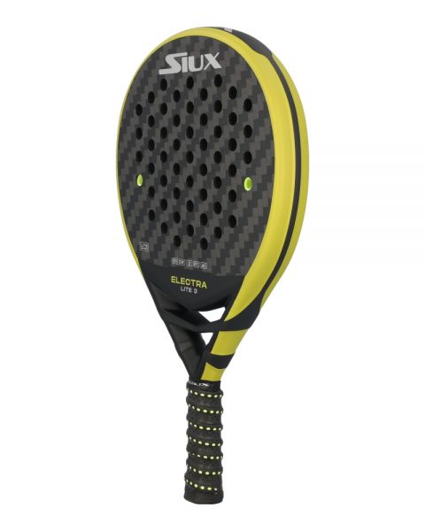 Siux Electra ST3 Lite padelracket schuin linksvoor met medium balans en EVA Hard kern