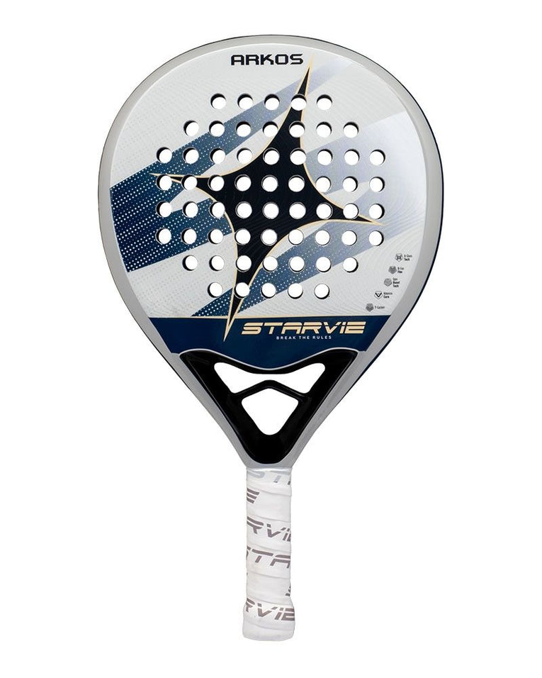 StarVie Arkos padelracket frontaanzicht met ronde vorm voor beginners