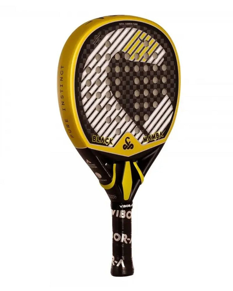 Vibor-A Black Mamba Radical 12K 3.0 schuin vooraanzicht links padelracket