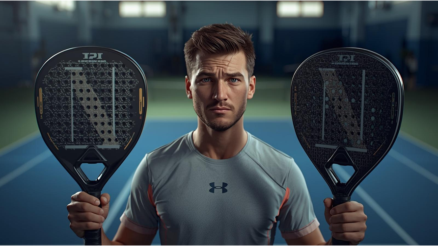 Beginner met verkeerd gekozen padelracket gericht op power in plaats van controle