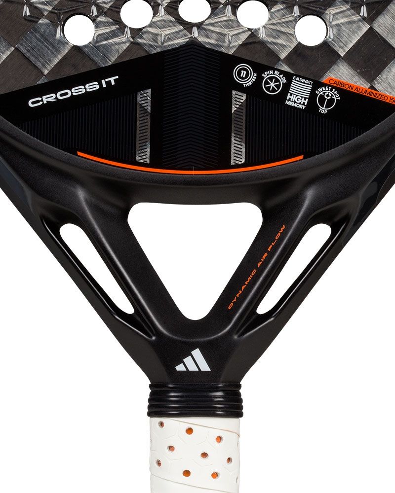 Detail van de brugconstructie van het Adidas Cross IT 3.4 2025 padelracket