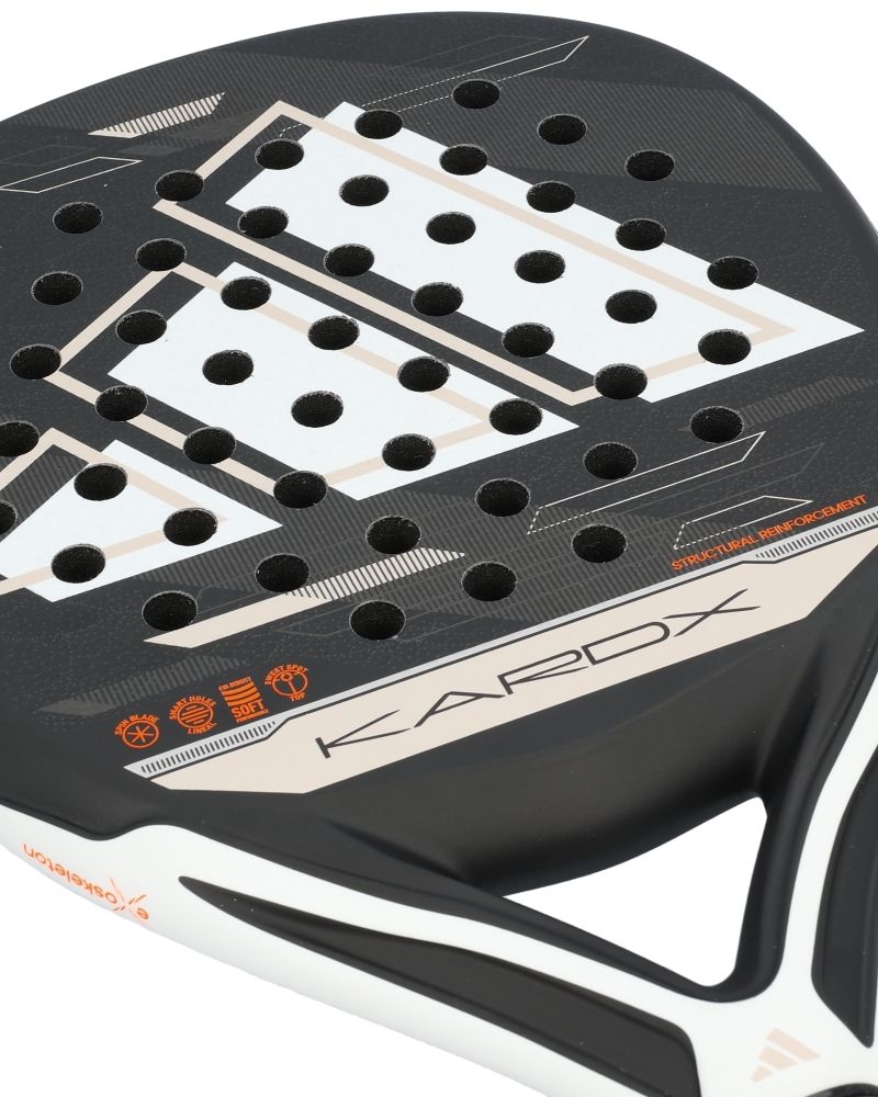 Adidas Kardex Attl Glass Fiber Black detail ruw oppervlak padelracket