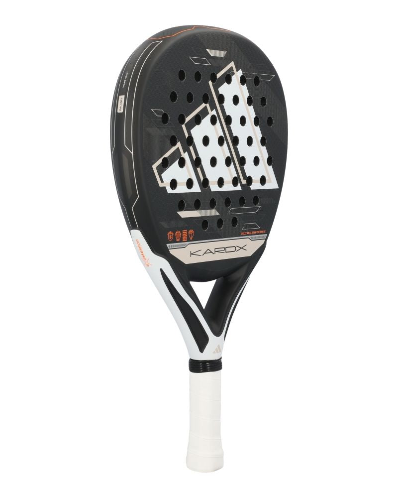 Adidas Kardex Attl Glass Fiber Black schuin vooraanzicht links padelracket