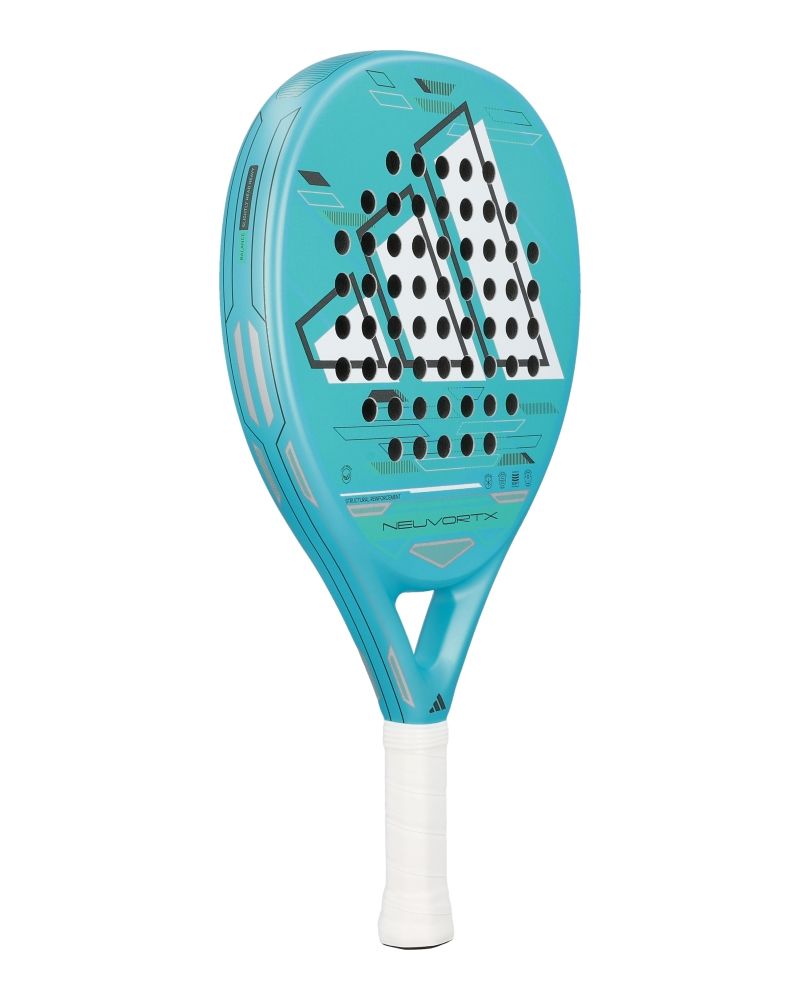 Adidas Neuvortx Light Blauw padelracket schuin backaanzicht