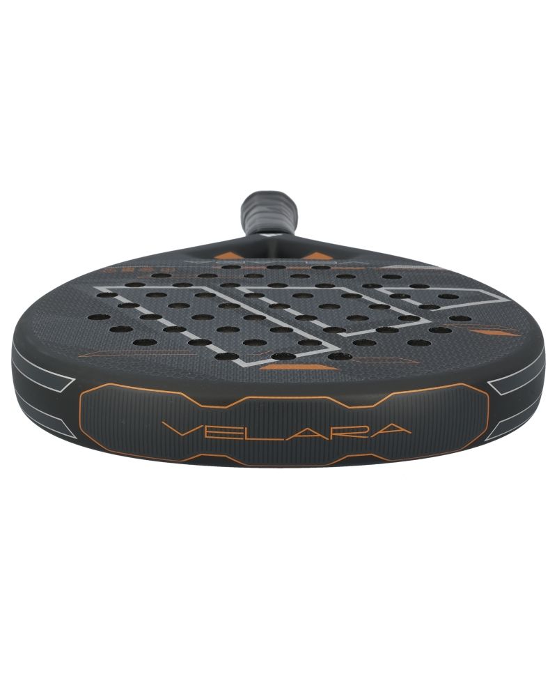 Bovenkant van de Adidas Velara Glass Fiber Black padelracket