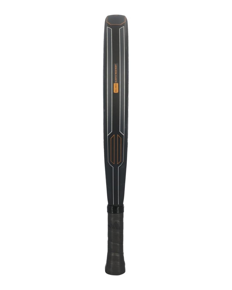 Zijkant van de Adidas Velara Glass Fiber Black padelracket