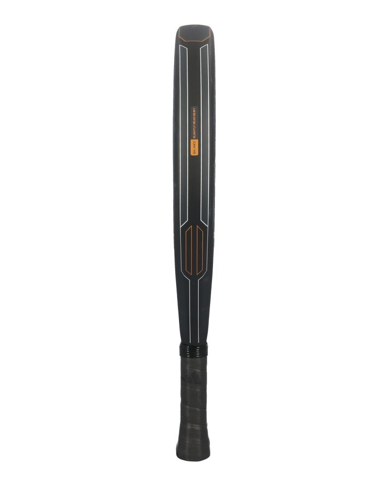Zijkant van de Adidas Velara Glass Fiber Black padelracket