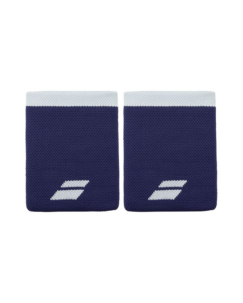 Babolat Logo Jumbo polsbanden navy wit set van 2 voor padel en tennis
