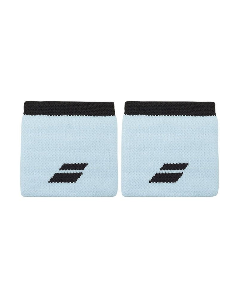 Babolat Logo polsbanden lichtblauw zwart set van 2 voor padel en tennis