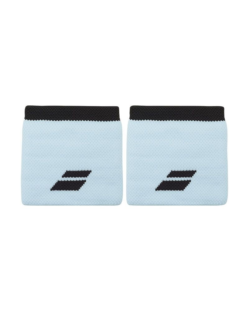 Babolat Logo polsbanden lichtblauw zwart set van 2 voor padel en tennis