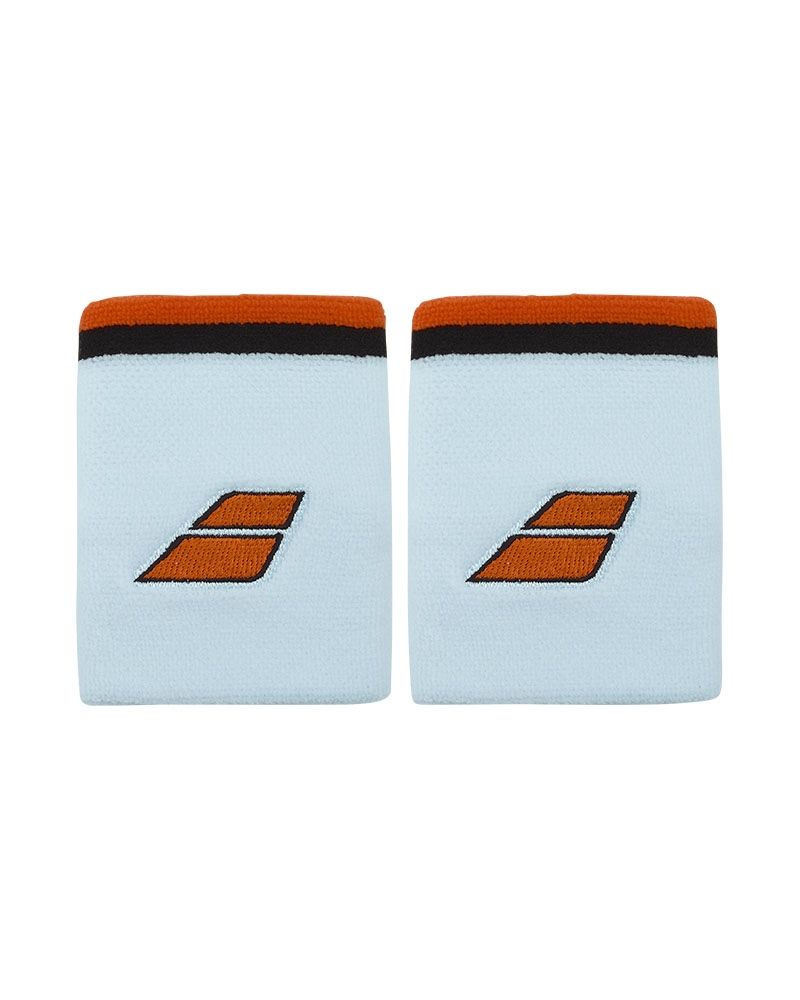 Babolat Terry Jumbo polsbanden wit oranje set van 2 voor padel en tennis