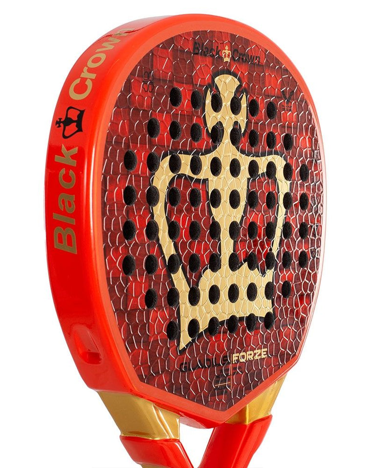 Black Crown Gladius Forze detail racketblad met textuur padelracket