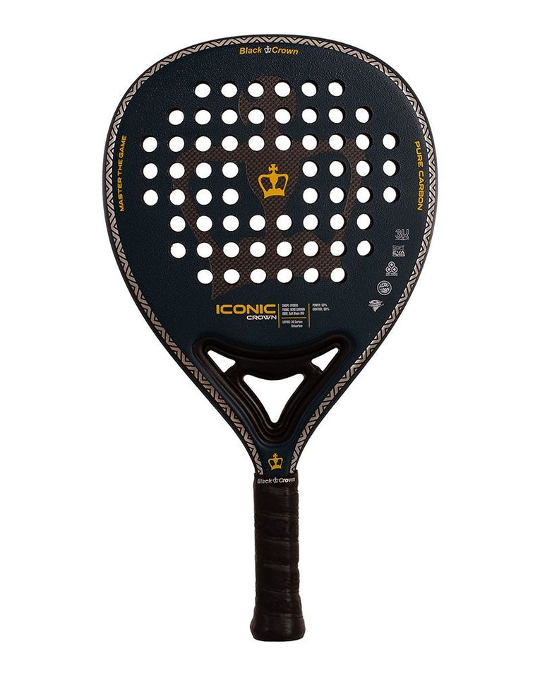 Black Crown Iconic Crown frontaanzicht padelracket
