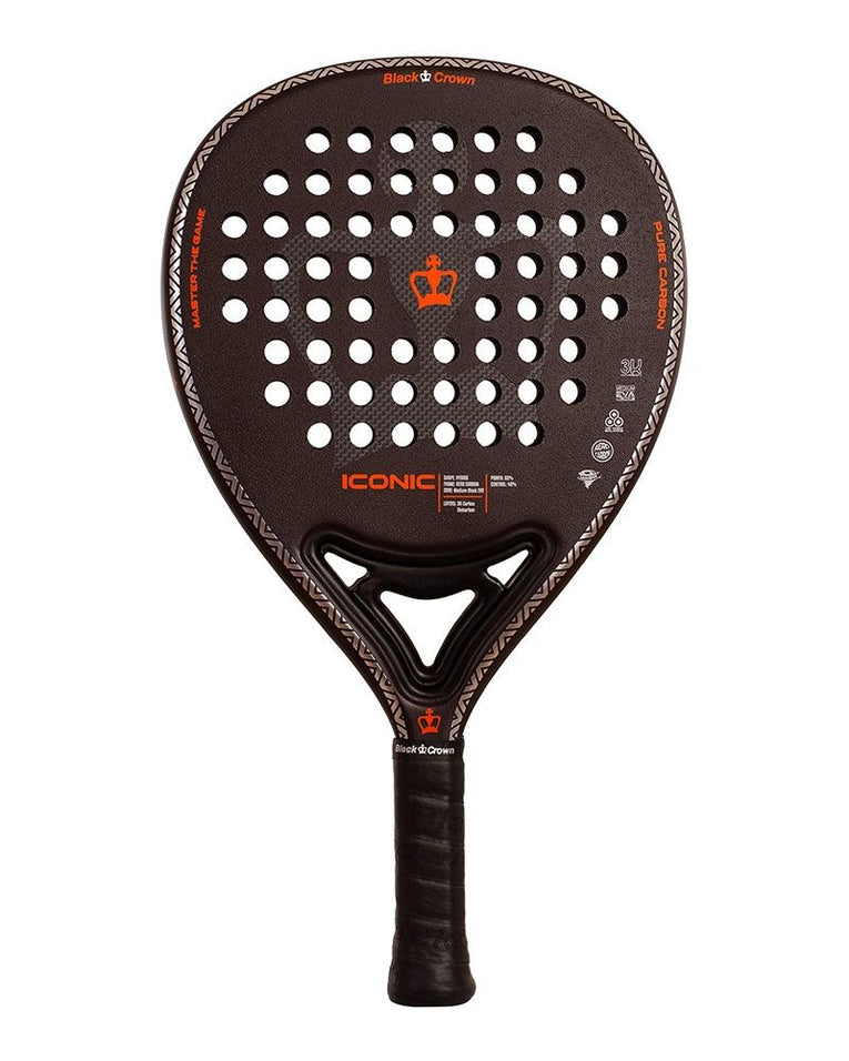 Black Crown Iconic frontaanzicht padelracket