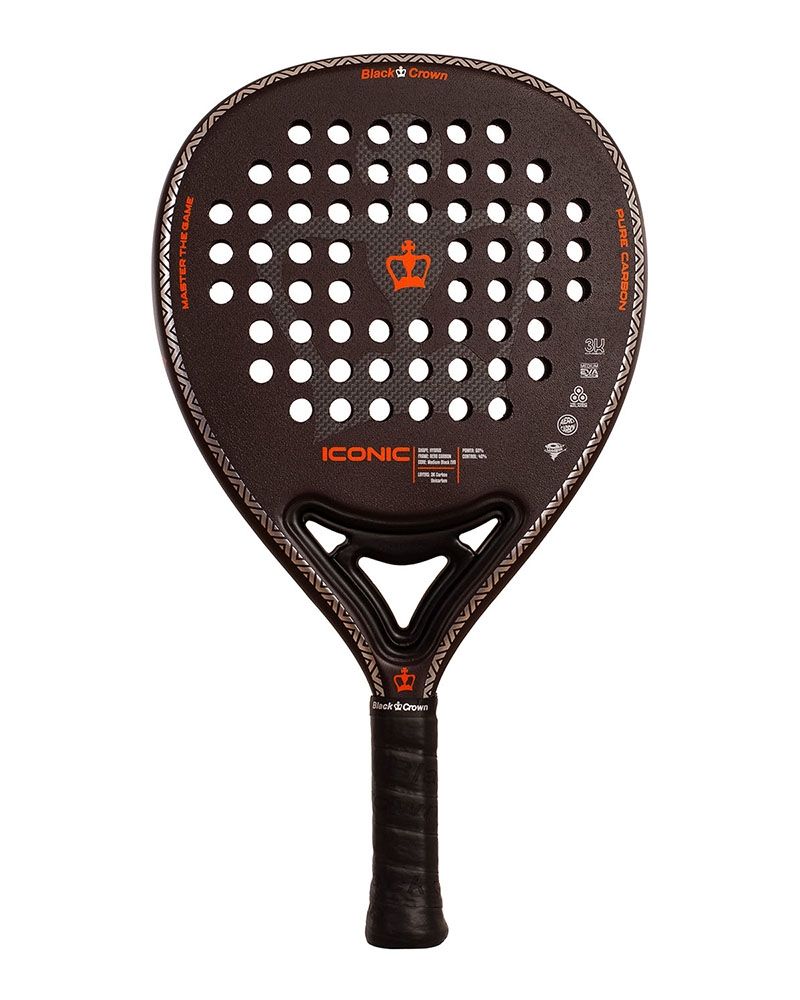 Black Crown Iconic frontaanzicht padelracket