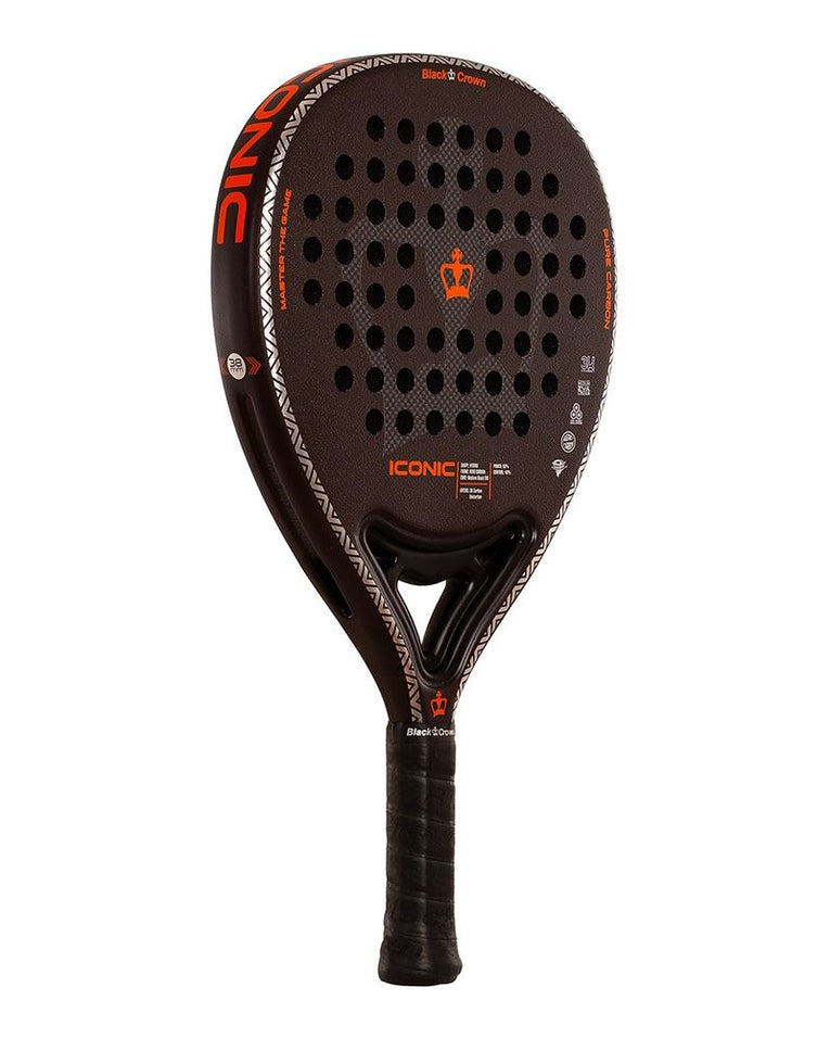 Black Crown Iconic schuin vooraanzicht links padelracket