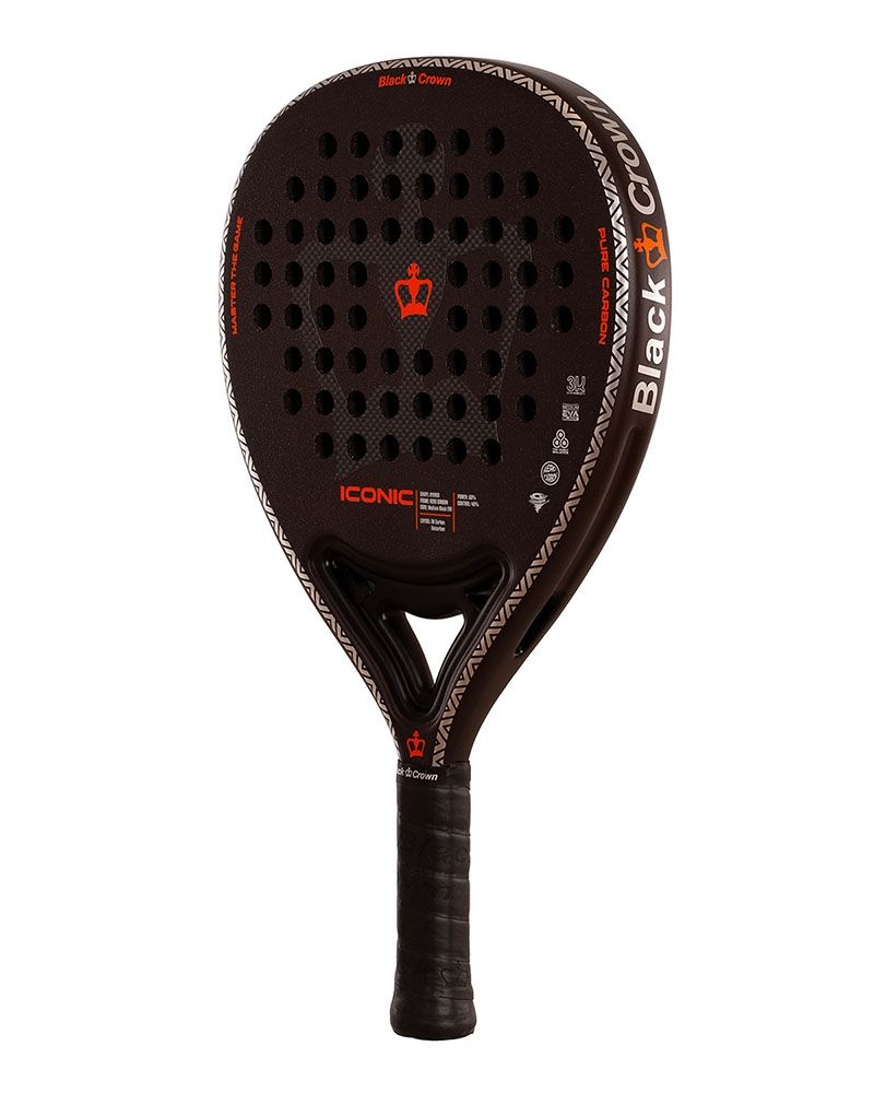 Black Crown Iconic schuin vooraanzicht rechts padelracket