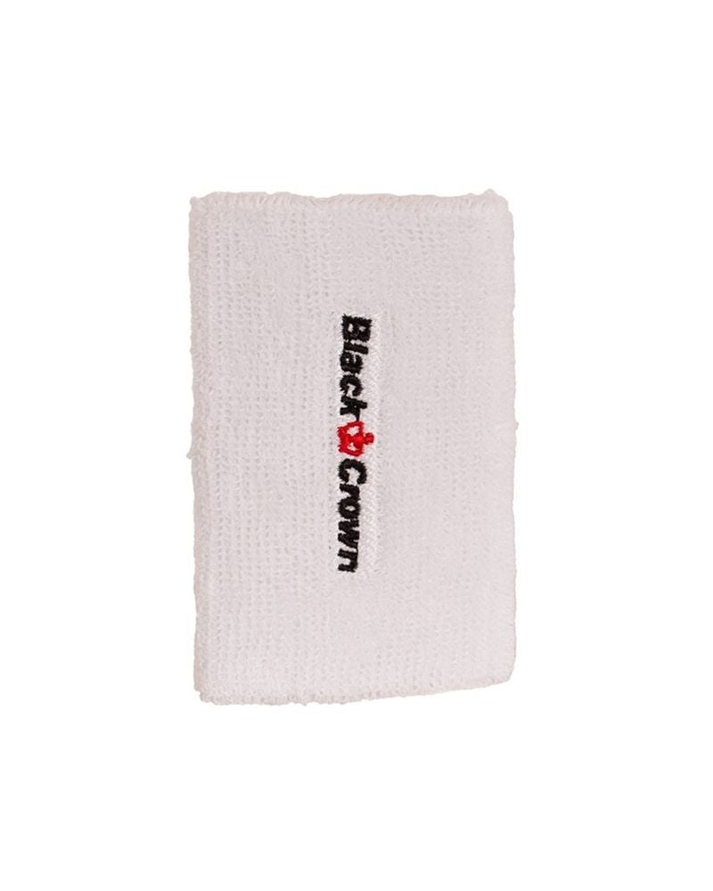 Black Crown Long witte polsband 2-pack voor padel en tennis
