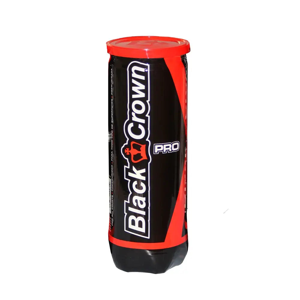 Black Crown Pro padelballen 3-pack koker front