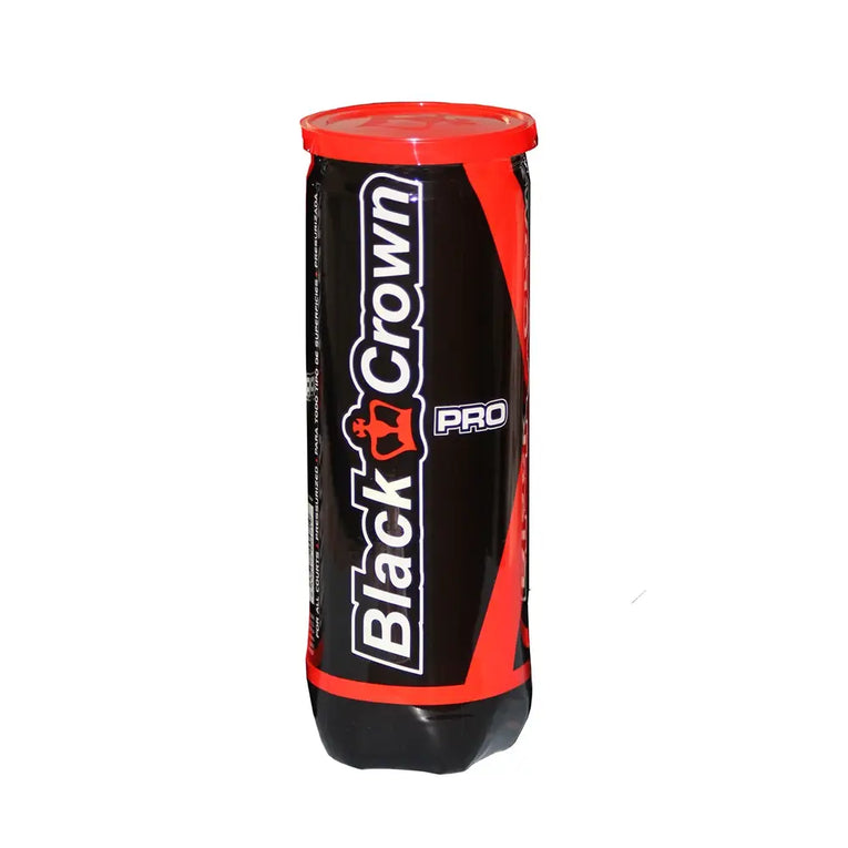 Black Crown Pro padelballen 3-pack koker front