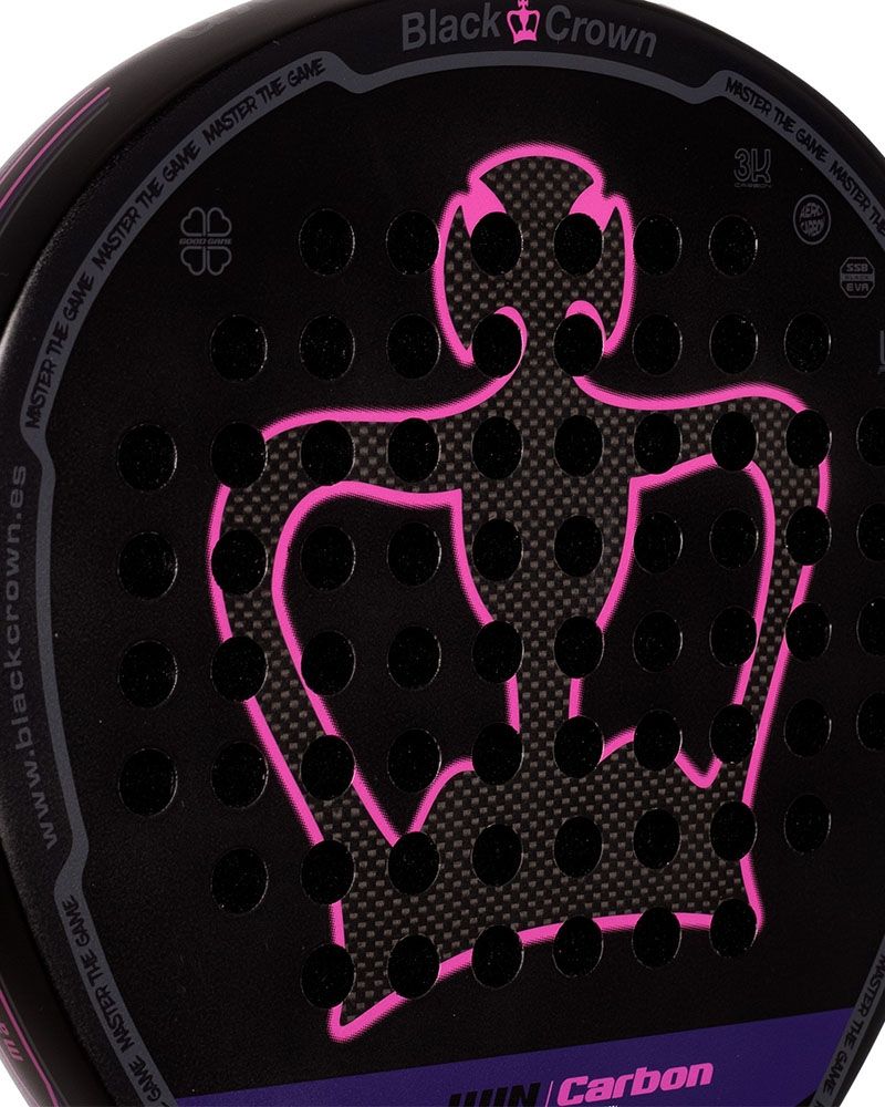 Black Crown Win Carbon 2025 detail racketblad padelracket