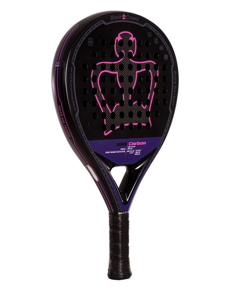 Black Crown Win Carbon 2025 schuin vooraanzicht padelracket