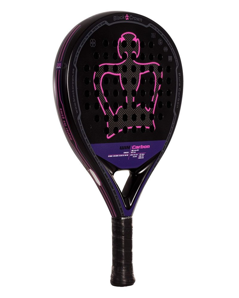 Black Crown Win Carbon 2025 schuin vooraanzicht padelracket