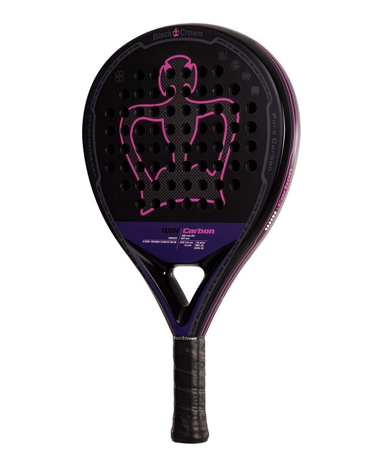 Black Crown Win Carbon 2025 schuin vooraanzicht rechts padelracket