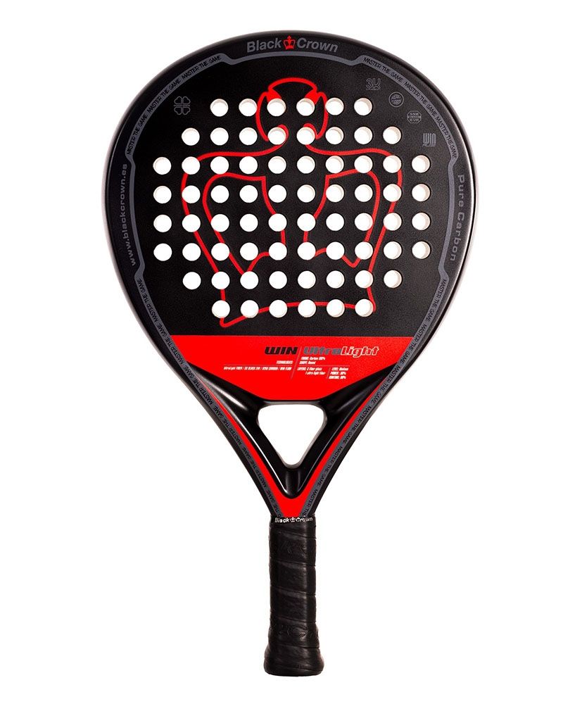 Black Crown Win Ultralight 2025 front padelracket