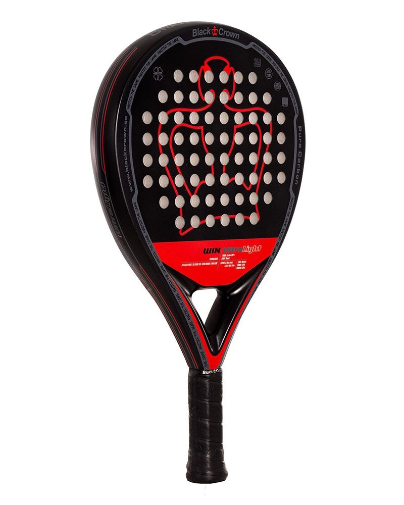 Black Crown Win Ultralight 2025 schuin vooraanzicht padelracket