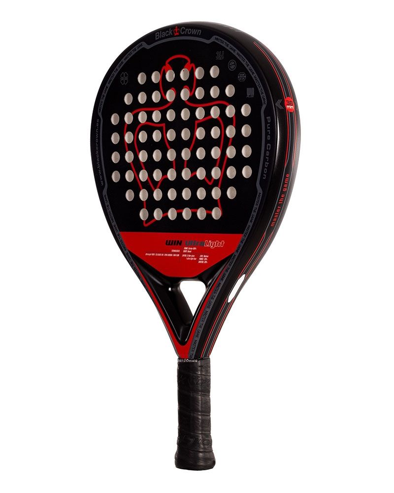 Black Crown Win Ultralight 2025 schuin vooraanzicht rechts padelracket