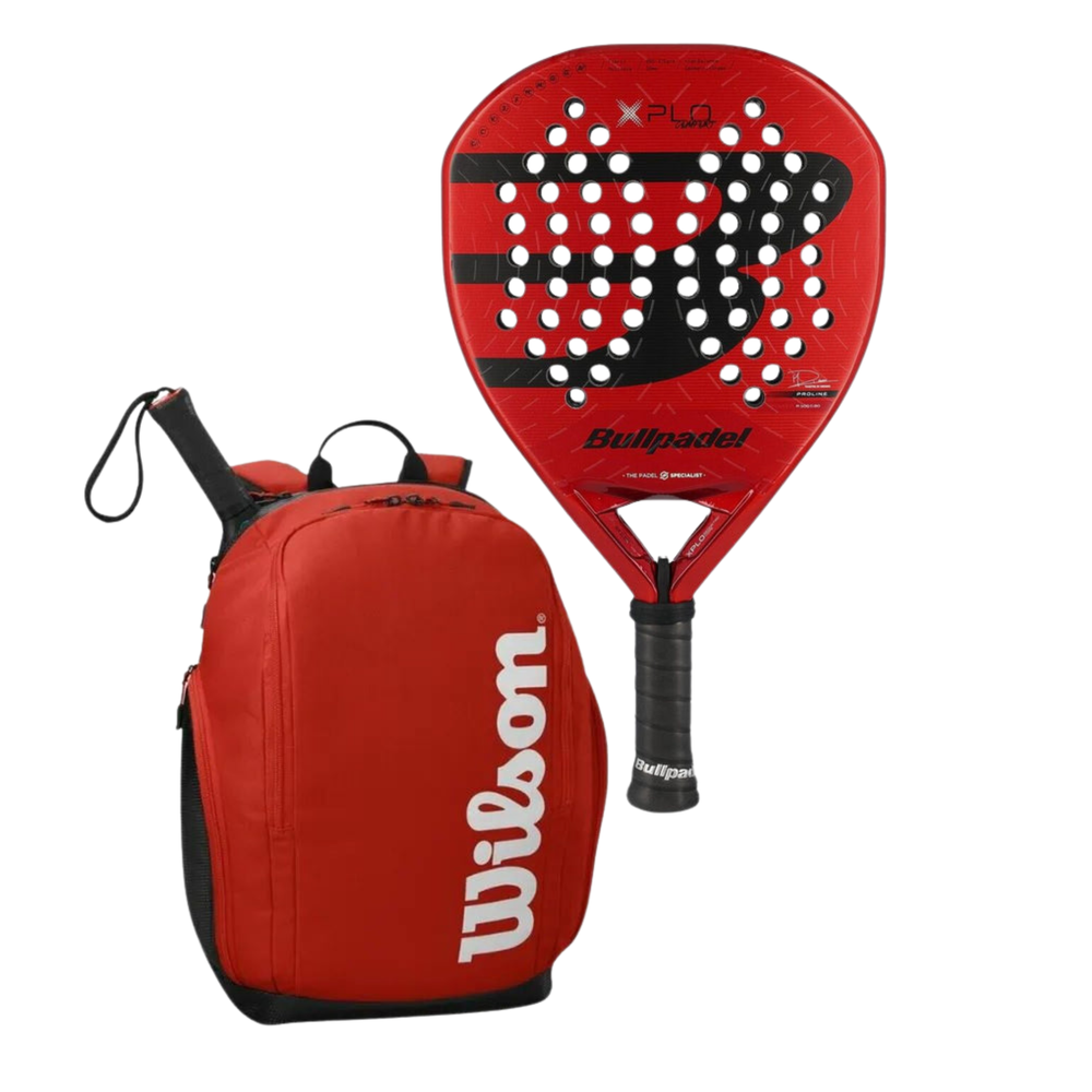 CombiDeal Bullpadel Control + Wilson Tour Pro Staff Rood — Essentials (−10%)