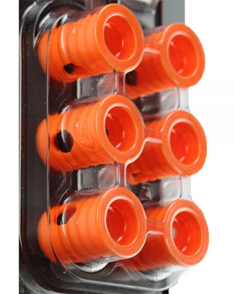 Detail van Bullpadel Ease Vibe Oranje antivibrators voor padelracket