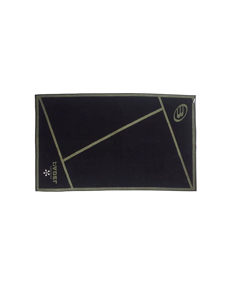 Bullpadel handdoek 100x50 2026 achterzijde beige zwart