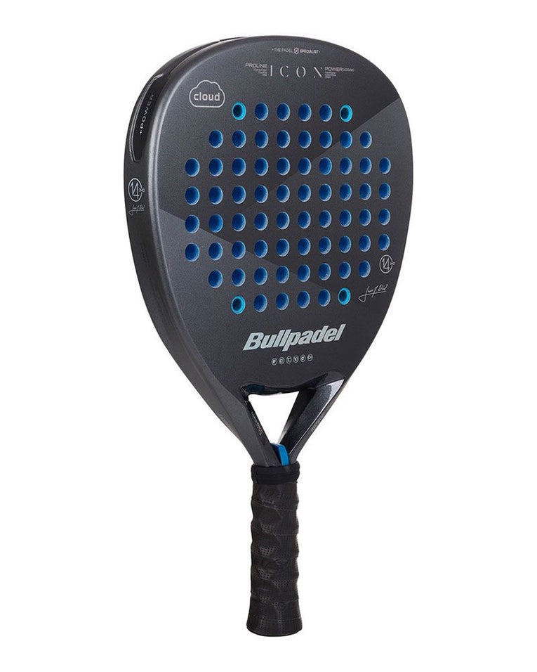 Bullpadel Icon Cloud 2025 padelracket schuin vooraanzicht met diamantvorm